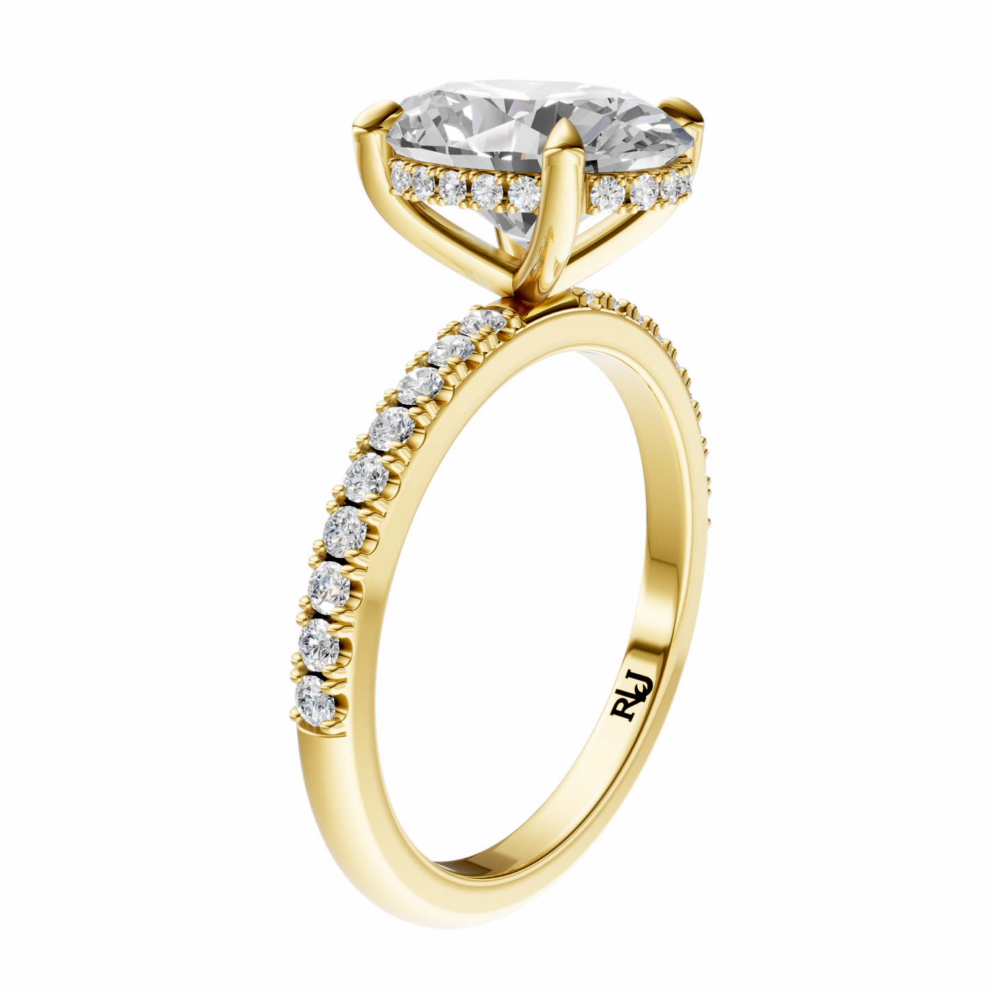 Oval Traditional Elegance Hidden Halo Setting