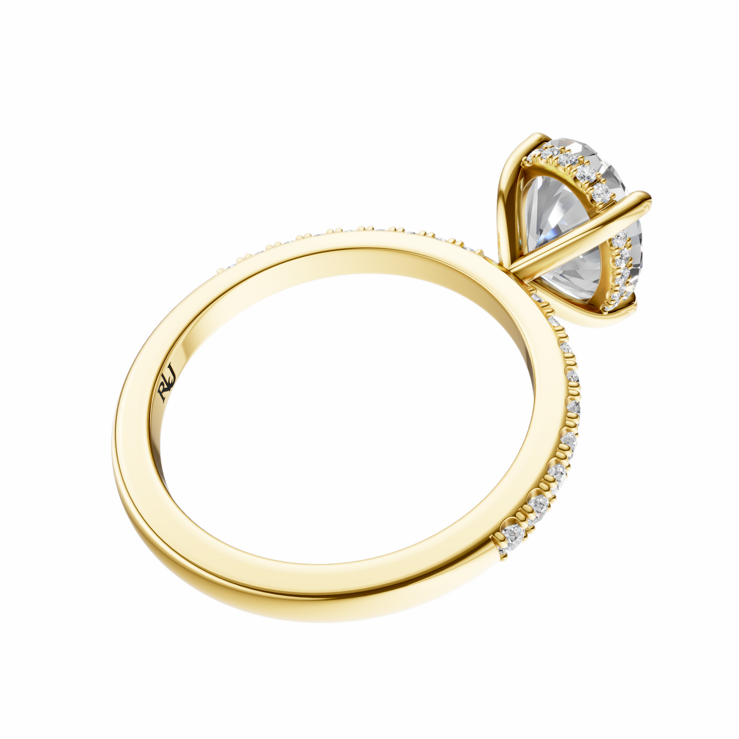 Oval Traditional Elegance Hidden Halo Setting