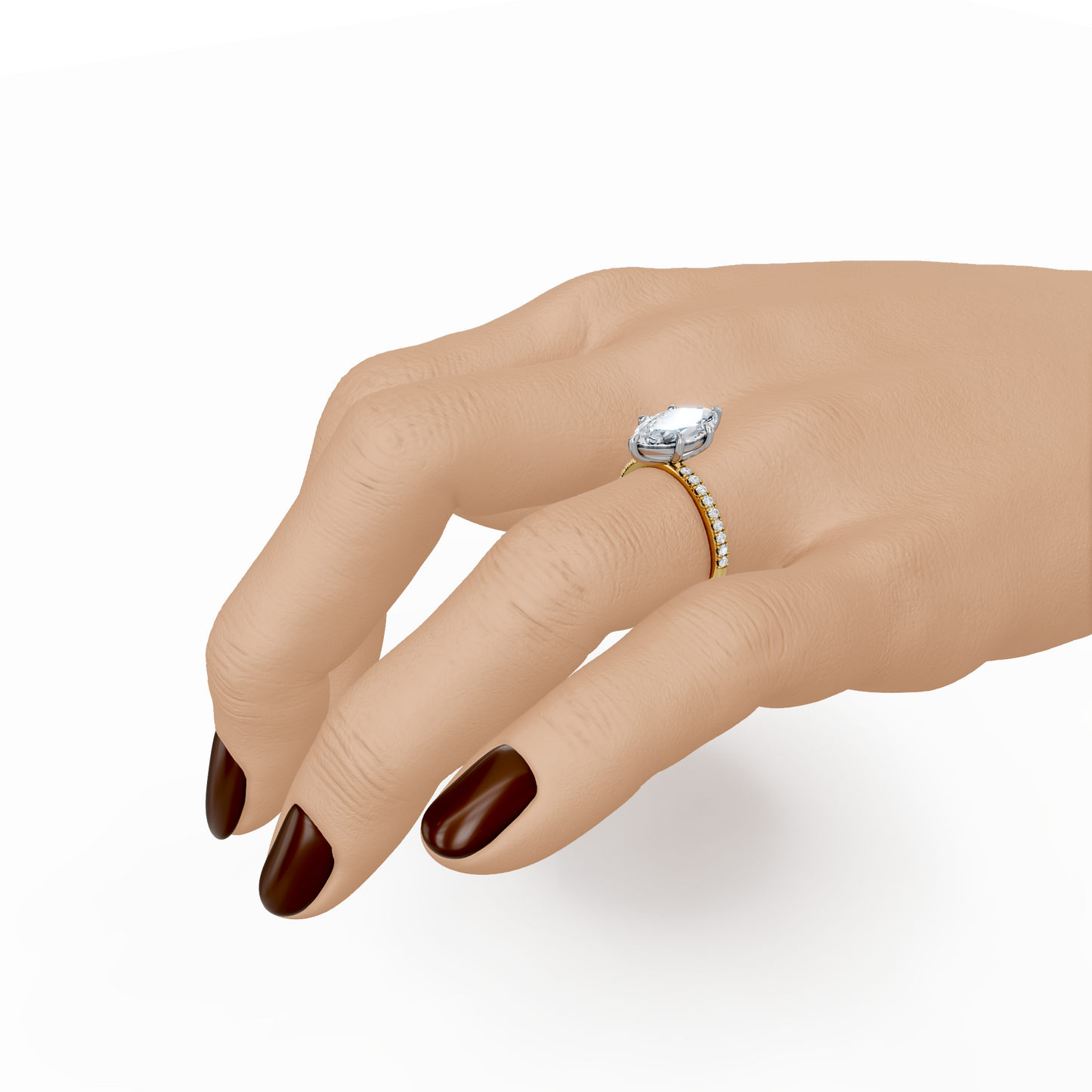 Marquise Mixed Metal Traditional Elegance Setting