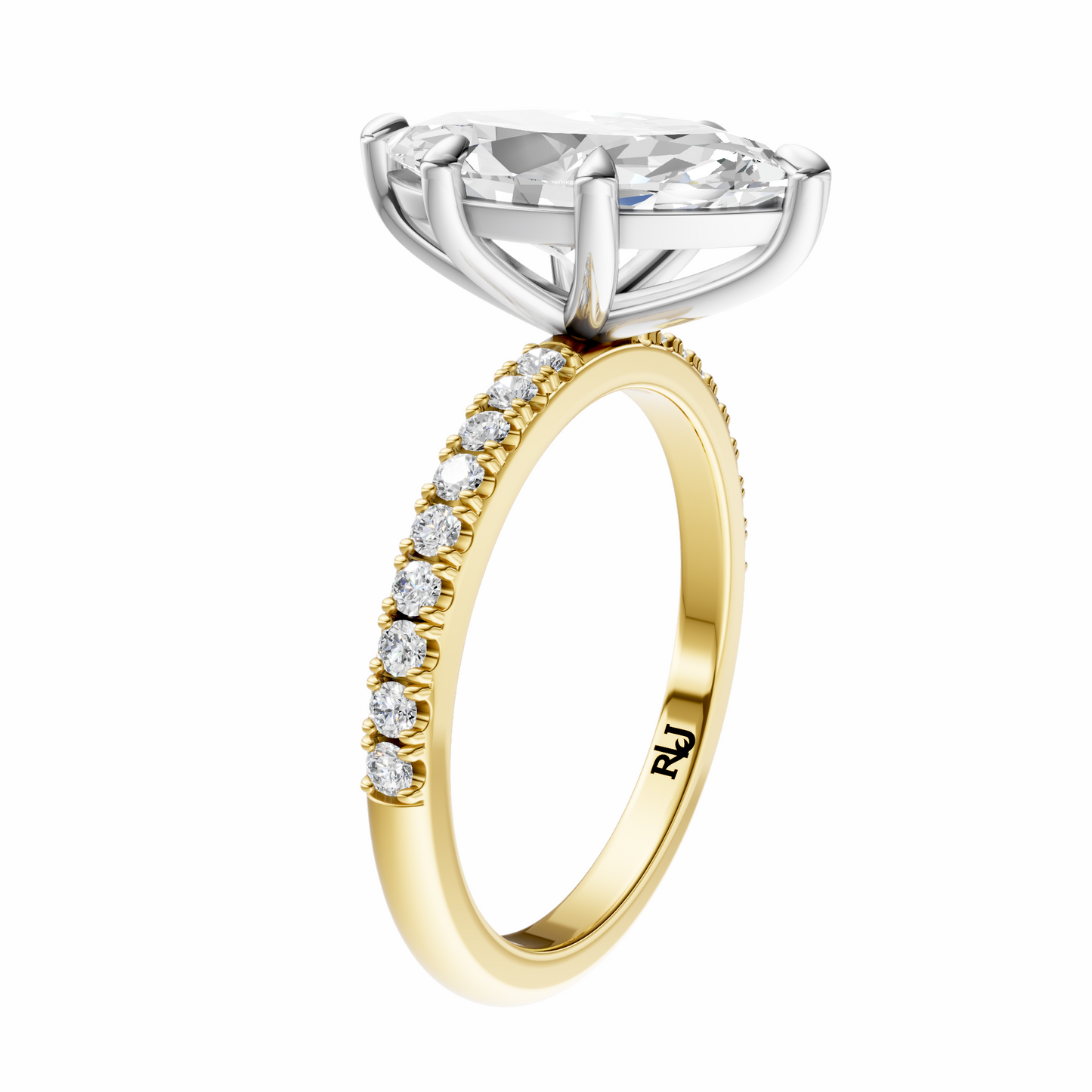 Marquise Mixed Metal Traditional Elegance Setting