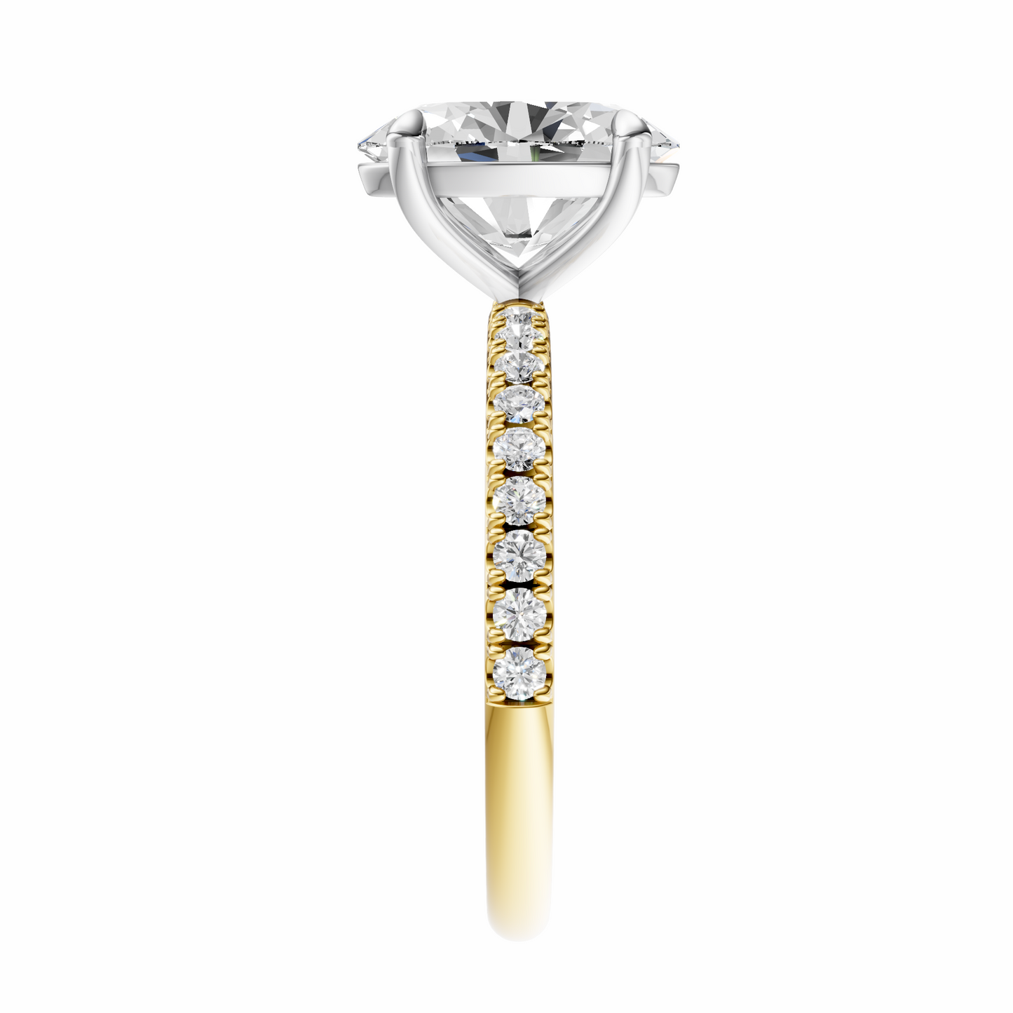 Oval Mixed Metal Traditional Elegance Setting