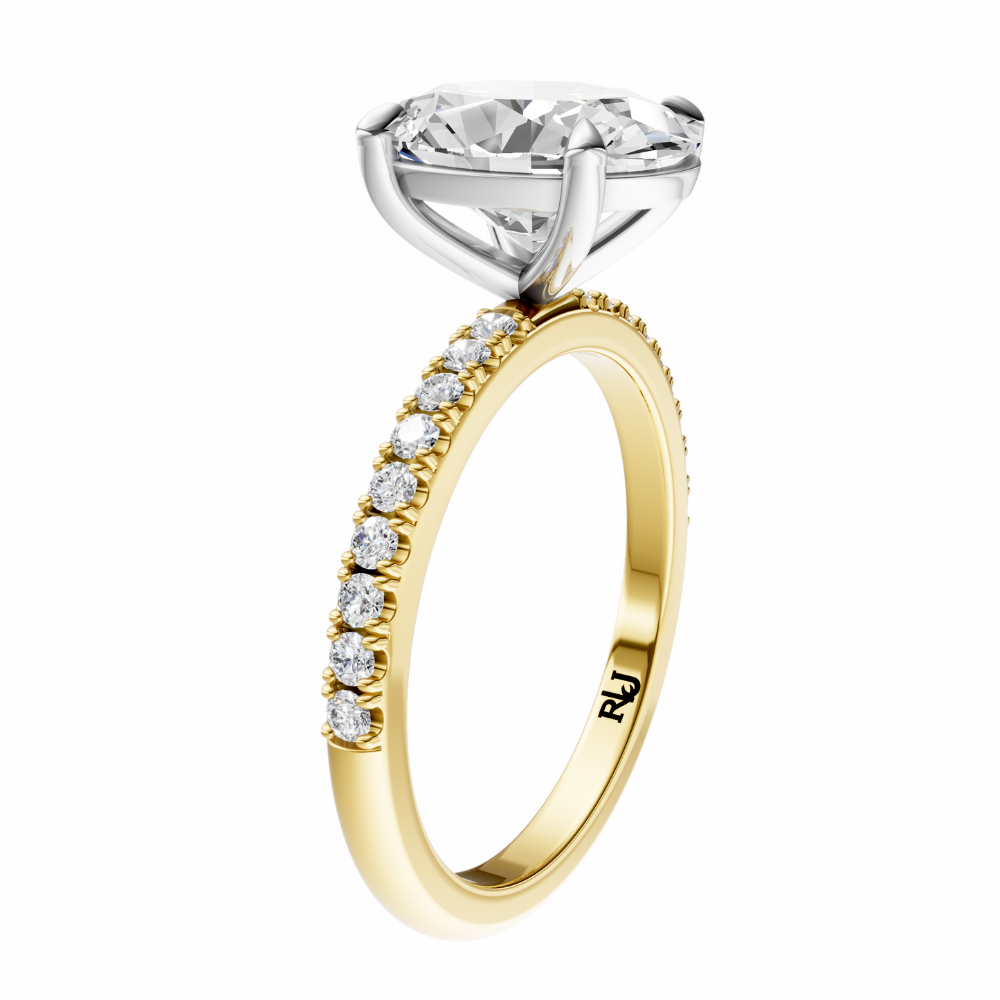 Oval Mixed Metal Traditional Elegance Setting