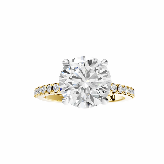 Round Mixed Metal Traditional Elegance Setting