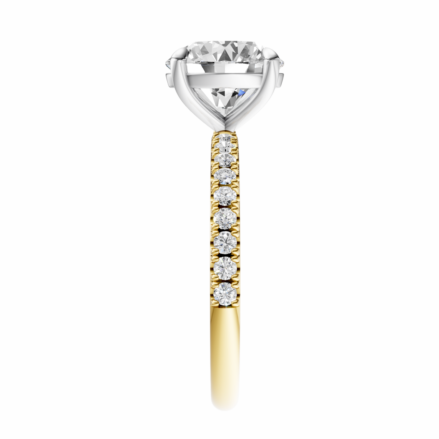 Round Mixed Metal Traditional Elegance Setting