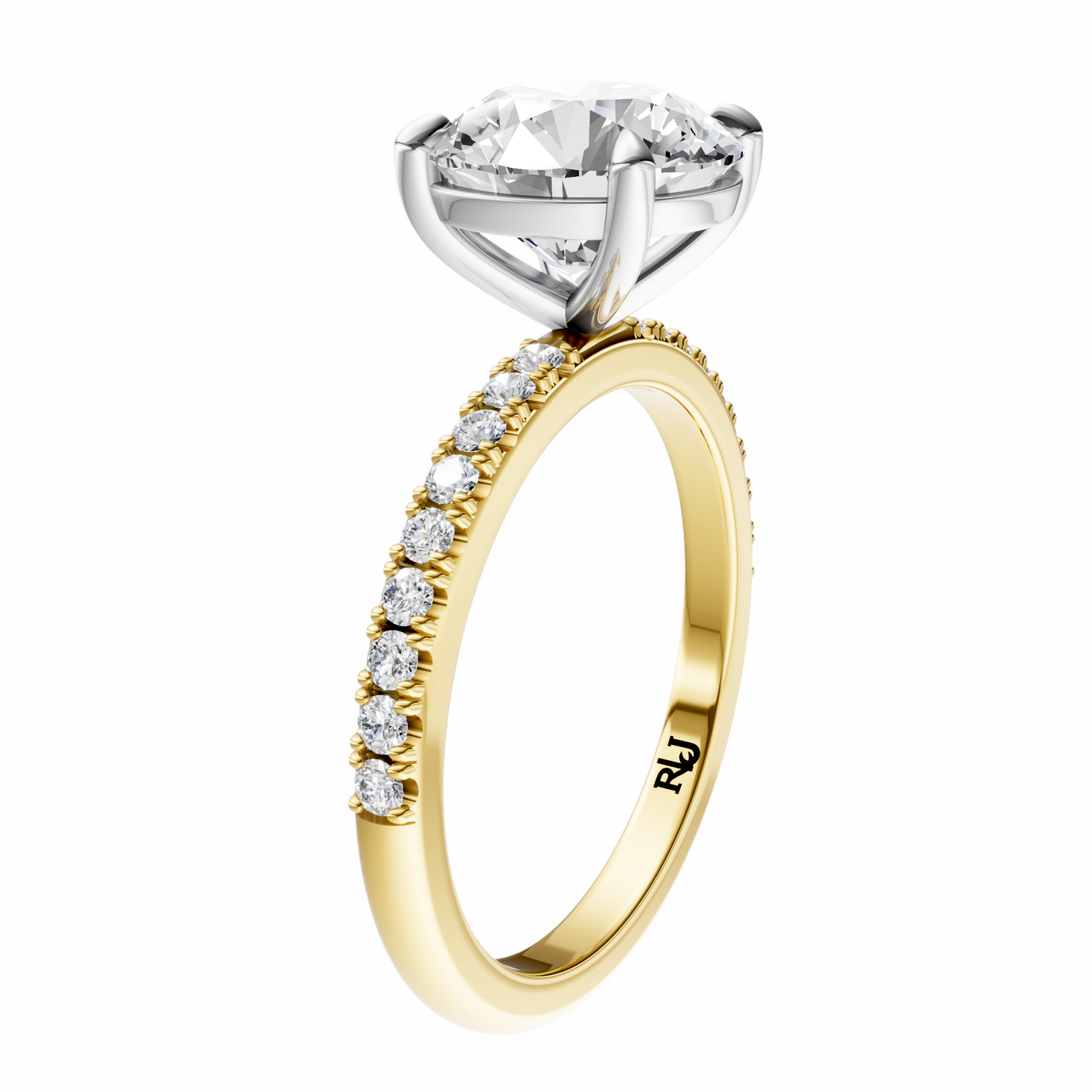 Round Mixed Metal Traditional Elegance Setting