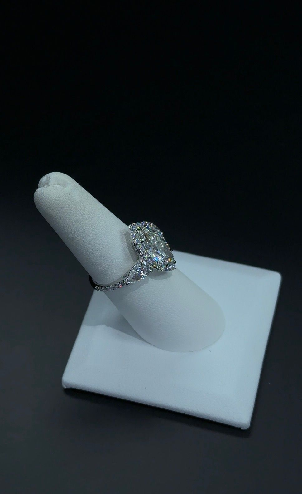 3.02ct Marquise Lab Diamond F VVS2 14kt White Gold Ring RGF-559