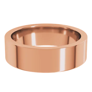 6MM Flat Men's Wedding Band
