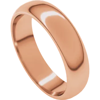 5MM Half Round Men's Wedding Band