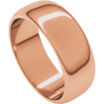 7MM Half Round Men's Wedding Band