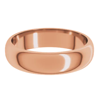 5MM Half Round Men's Wedding Band