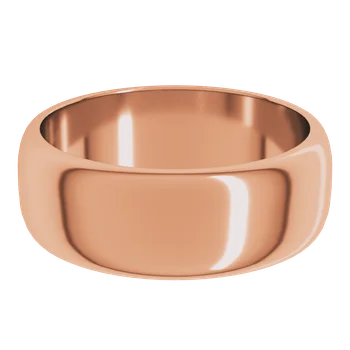 7MM Half Round Men's Wedding Band