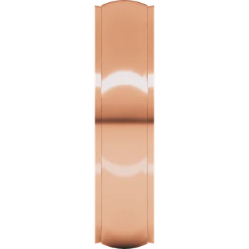 5MM Half Round Stepped Edge Men's Wedding Band