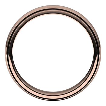 7MM Half Round Stepped Milgrain Edge Men's Wedding Band