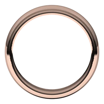 6MM Half Round Stepped Milgrain Edge Men's Wedding Band