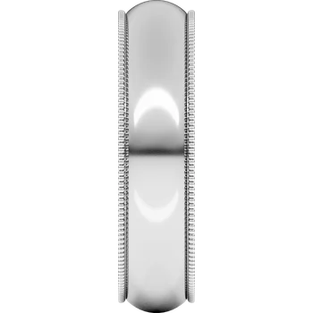 5MM Half Round Milgrain Men's Wedding Band
