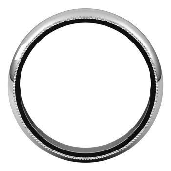 5MM Half Round Milgrain Men's Wedding Band