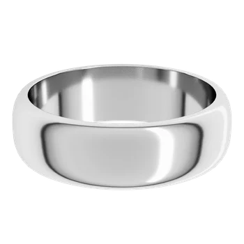 6MM Half Round Men's Wedding Band
