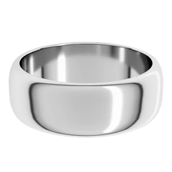 7MM Half Round Men's Wedding Band