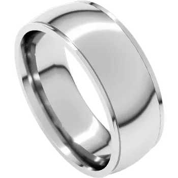 7MM Half Round Stepped Edge Men's Wedding Band