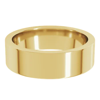 6MM Flat Men's Wedding Band