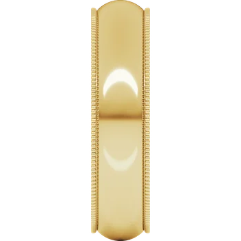 5MM Half Round Milgrain Men's Wedding Band