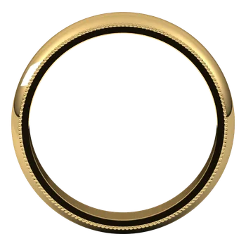 5MM Half Round Milgrain Men's Wedding Band