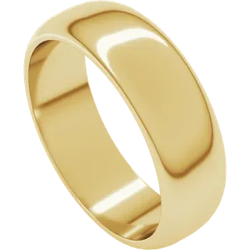 6MM Half Round Men's Wedding Band