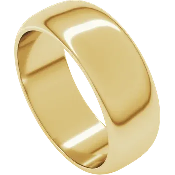 7MM Half Round Men's Wedding Band