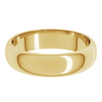 5MM Half Round Men's Wedding Band