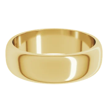 6MM Half Round Men's Wedding Band