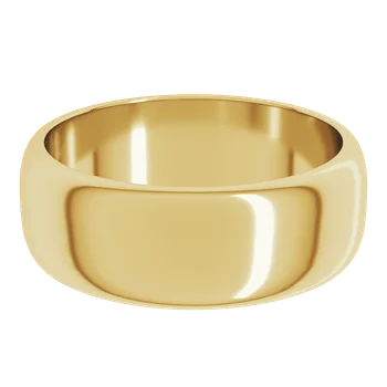 7MM Half Round Men's Wedding Band