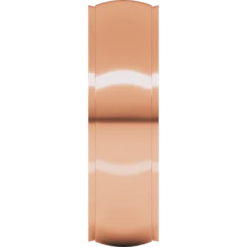 6MM Half Round Stepped Edge Men's Wedding Band