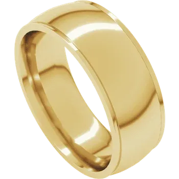 7MM Half Round Stepped Edge Men's Wedding Band