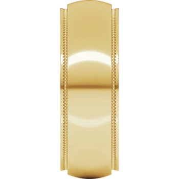 5MM Half Round Stepped Milgrain Edge Men's Wedding Band