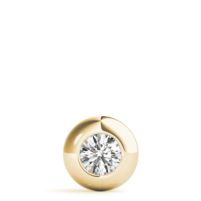 Round Lab Diamond Donut Bezel-Set Necklace