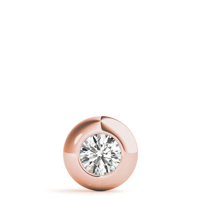 Round Lab Diamond Donut Bezel-Set Necklace