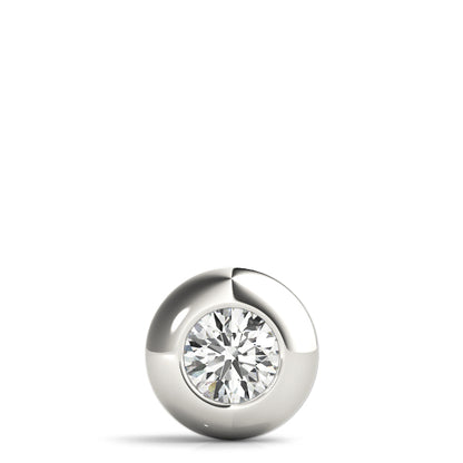 Round Lab Diamond Donut Bezel-Set Necklace