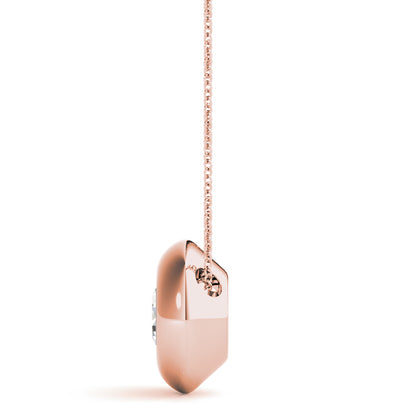 Round Lab Diamond Donut Bezel-Set Necklace
