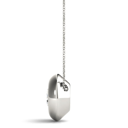 Round Lab Diamond Donut Bezel-Set Necklace