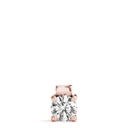 Round Lab Diamond 4-Prong Set Necklace