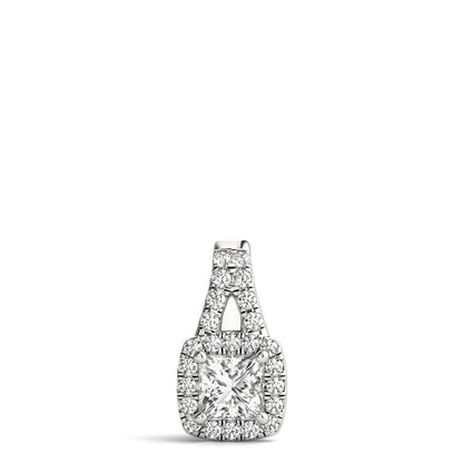 Princess Halo Accented Modified Lab Diamond Necklace