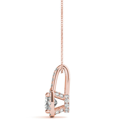 Princess Halo Accented Modified Lab Diamond Necklace