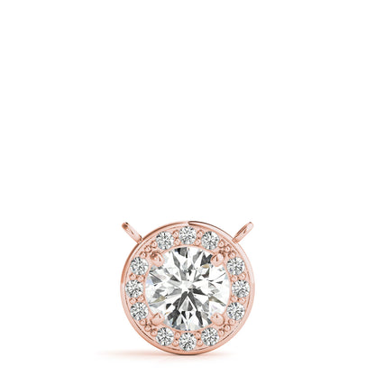Round Halo Double-Hook Lab Diamond Necklace