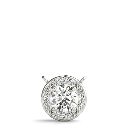 Round Halo Double-Hook Lab Diamond Necklace
