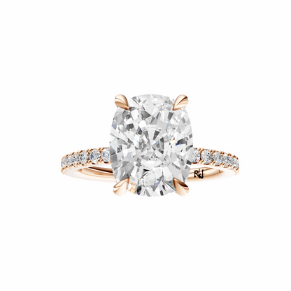 Cushion Traditional Accented Tulip Sparkler Setting