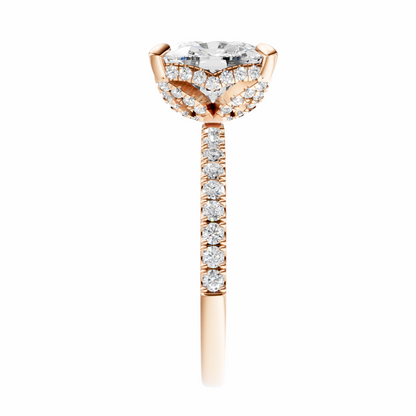 Cushion Traditional Accented Tulip Sparkler Setting