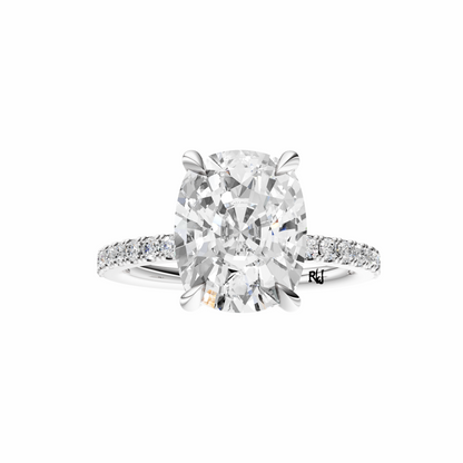 Cushion Traditional Accented Tulip Sparkler Setting