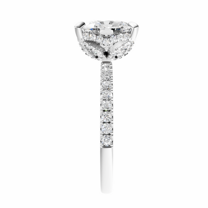 Cushion Traditional Accented Tulip Sparkler Setting