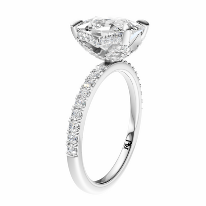 Cushion Traditional Accented Tulip Sparkler Setting