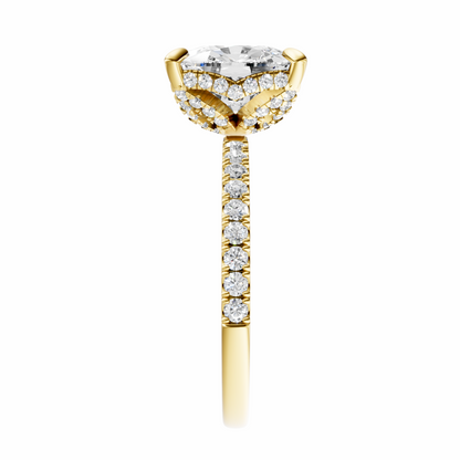 Cushion Traditional Accented Tulip Sparkler Setting